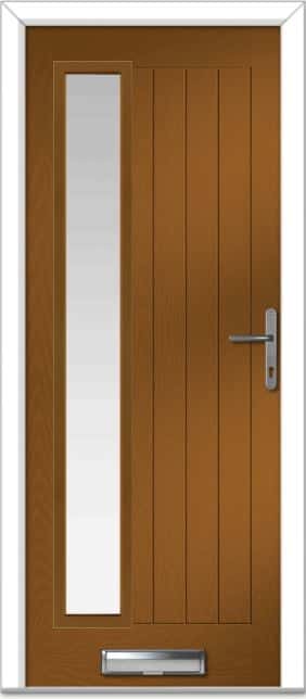 Golden Oak Augusta Long Left Farmhouse Composite Door 1 Golden Oak Augusta Long Left Farmhouse Composite Door