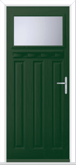 Green Lakewood 1 External Shelf GRP Composite Door 1 Green Lakewood 1 External Shelf GRP Composite Door