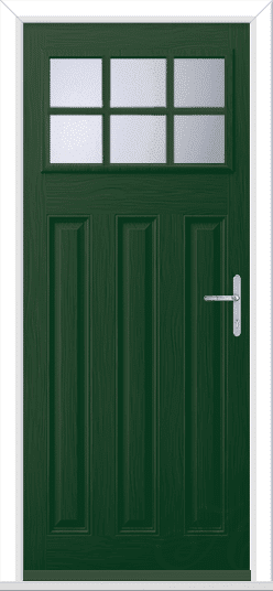Green Lakewood 1 Georgian Bar GRP Composite Door 1 Green Lakewood 1 Georgian Bar GRP Composite Door