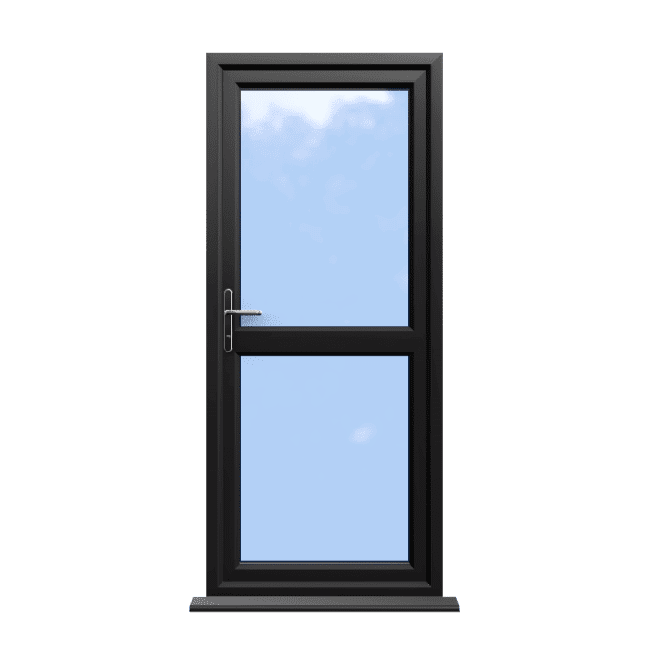 Leicester - Black On White uPVC Door Supply Only 1 Leicester - Black On White uPVC Door Supply Only