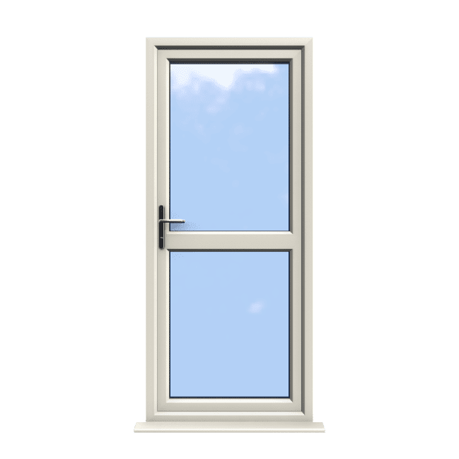Leicester - Cream On White uPVC Door Supply Only 1 Leicester - Cream On White uPVC Door Supply Only