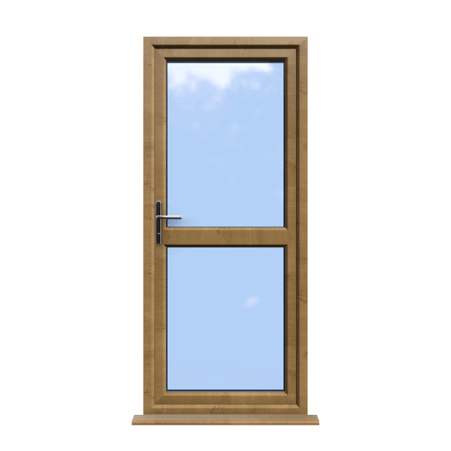 Leicester - Irish Oak On White uPVC Door Supply Only 1 Leicester - Irish Oak On White uPVC Door Supply Only