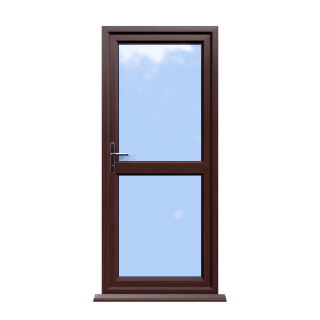 Leicester - Rosewood On White uPVC Door Supply Only 1 Leicester - Rosewood On White uPVC Door Supply Only