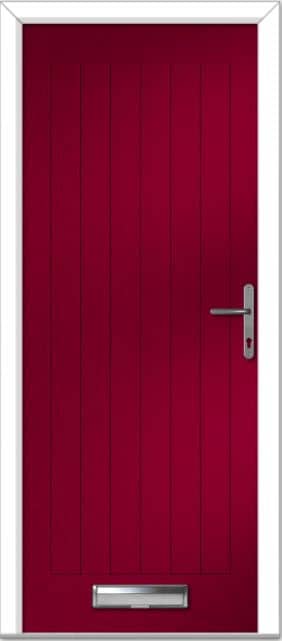 Red Farmhouse Solid Composite Door 1 Red Farmhouse Solid Composite Door