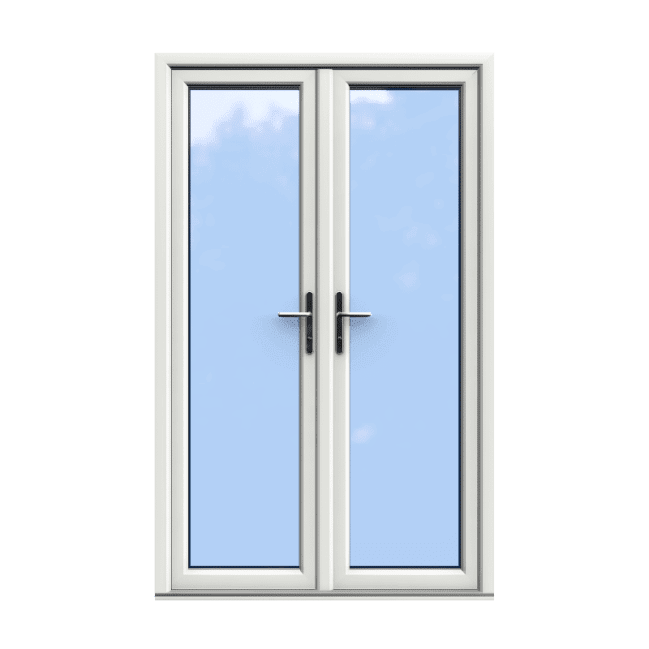 White Double Glazed uPVC French Door 1320 x 2100 1 1300 x 2100 uPVC French Door