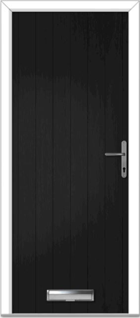 Black Cottage Solid Composite Door