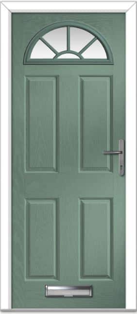 Chartwell Green Portrush Sunburst Composite Door