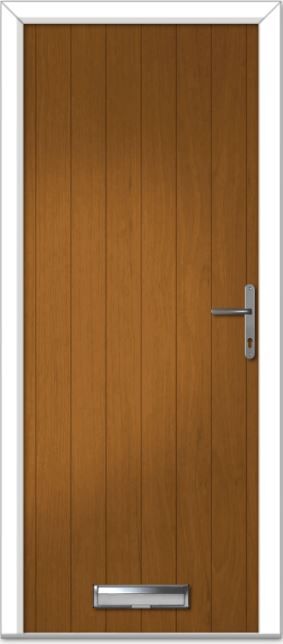 Golden Oak Cottage Solid Composite Door
