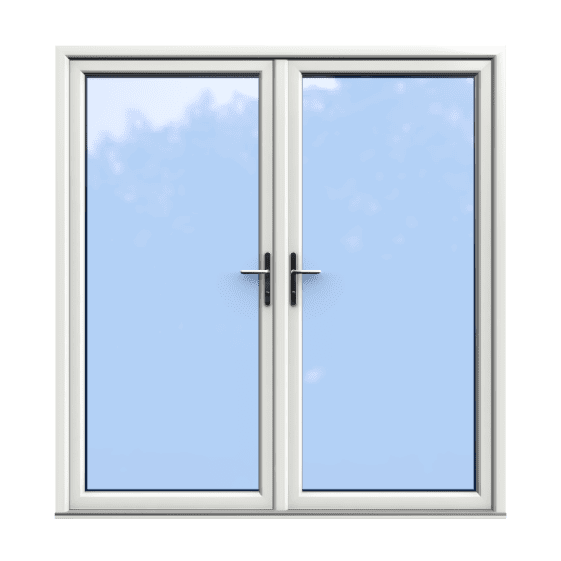 White Double Glazed uPVC French Door 2000 x 2100