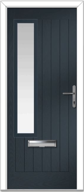Anthracite Grey Augusta Left Farmhouse Composite Door