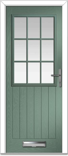 Chartwell Green Lyntham Grid Farmhouse Composite Door