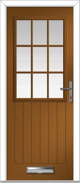 Golden Oak Lyntham Grid Farmhouse Composite Door 1 Golden Oak Lyntham Grid Farmhouse Composite Door
