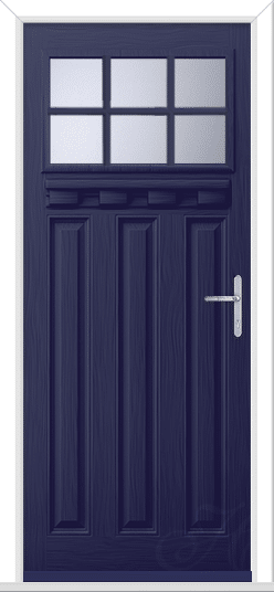 Blue Lakewood 1 External Shelf Geo Bar GRP Composite Door 1 Blue Lakewood 1 External Shelf Geo Bar GRP Composite Door