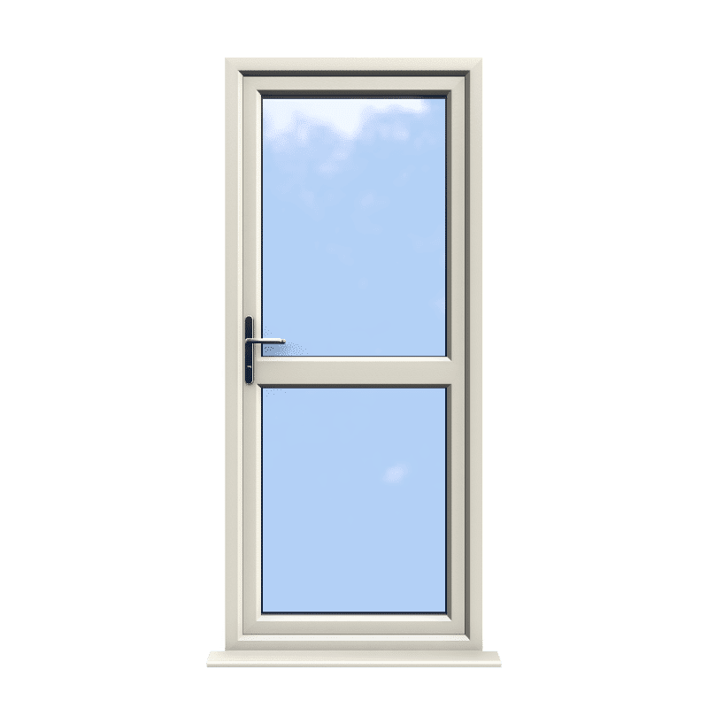 Leicester - Cream On White uPVC Door Supply Only 1 Leicester - Cream On White uPVC Door Supply Only