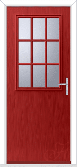Red Flush Escala 1 Geo Bar GRP Composite Door 1 Red Flush Escala 1 Geo Bar GRP Composite Door