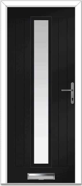 Black Augusta Long Centre Farmhouse Composite Door 1 Black Augusta Long Centre Farmhouse Composite Door