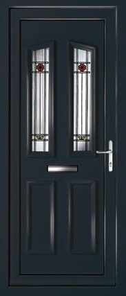 Kensington Two Resin Gerbera Panel External uPVC Door