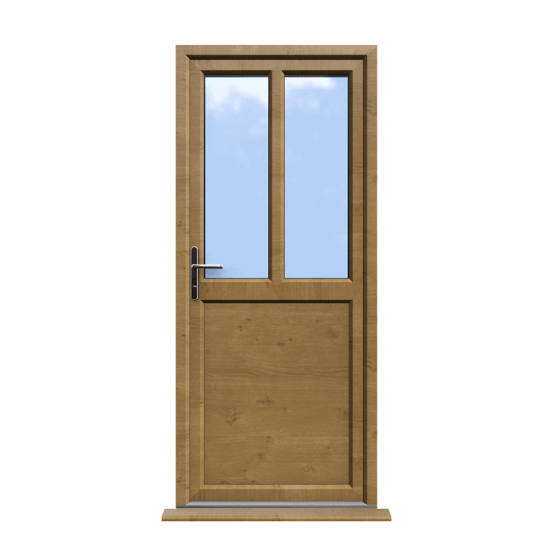 Barnsley - Irish Oak Half Glazed uPVC Door Supply Only 1 Barnsley - Irish Oak Half Glazed uPVC Door Supply Only