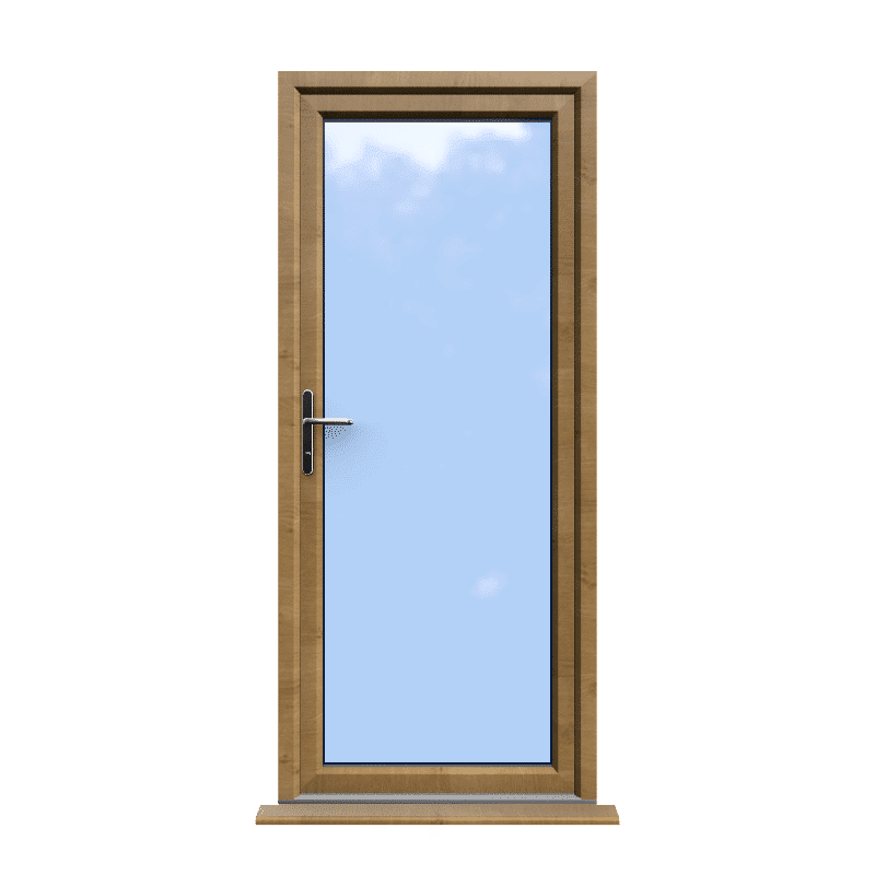 Norwich - Irish Oak Fully Glazed uPVC Door Supply Only 1 Norwich - Irish Oak Fully Glazed uPVC Door Supply Only