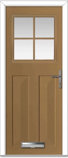 Irish Oak Eaton Grid Composite Door