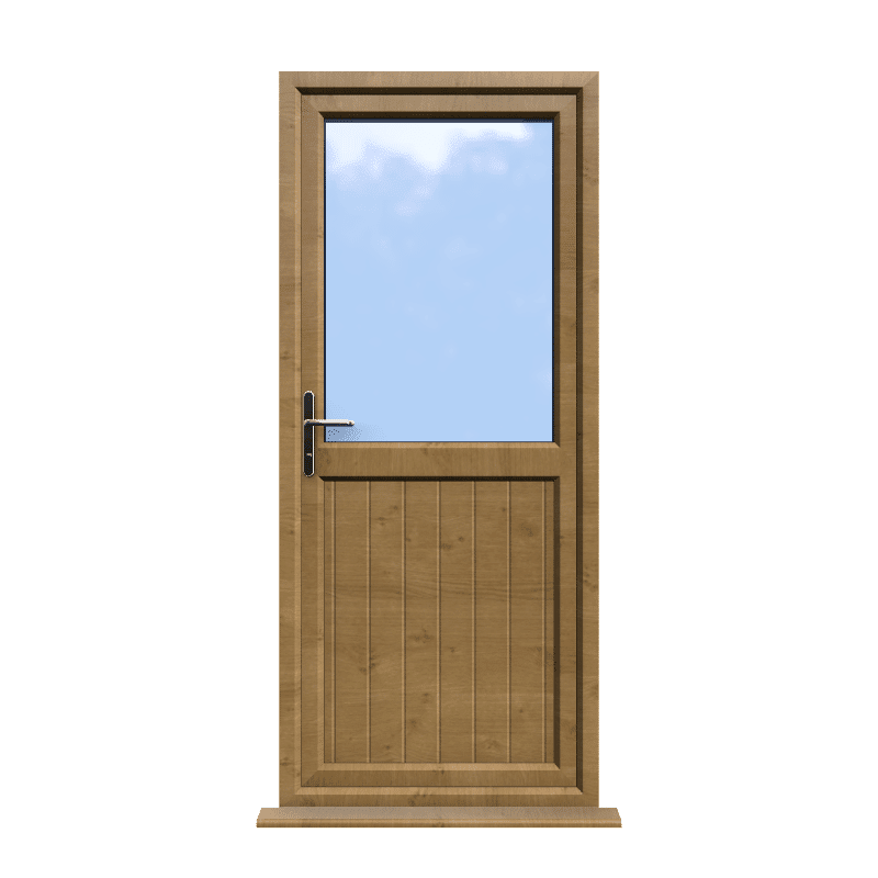 Chelmsford - Irish Oak On White uPVC Door Shiplap Supply Only 1 Chelmsford - Irish Oak On White uPVC Door Shiplap Supply Only