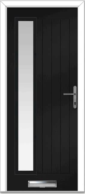 Black Augusta Long Left Farmhouse Composite Door 1 Black Augusta Long Left Farmhouse Composite Door