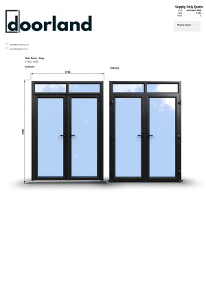 uPVC French Door Open In And uPVC Door White Open In - Image 2