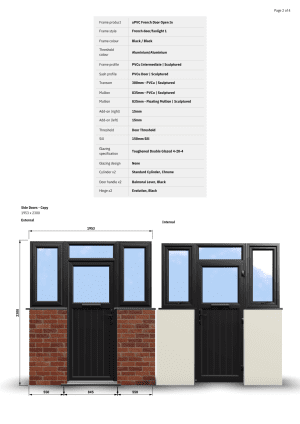 uPVC French Door Open In And uPVC Door White Open In - Image 3