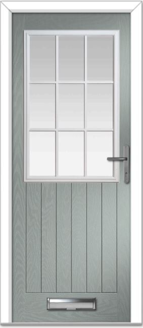 Agate Grey Lyntham Grid Farmhouse Composite Door
