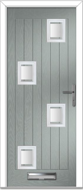 Agate Grey Seminole 5 Left Farmhouse Composite Door