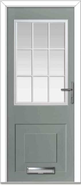 Agate Grey Tatton Grid Composite Door