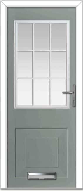 Agate Grey Tatton Grid Composite Door