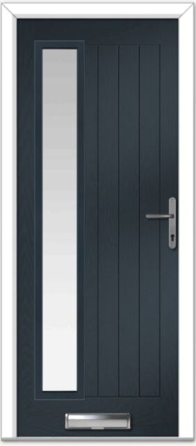 Anthracite Grey Augusta Long Left Farmhouse Composite Door
