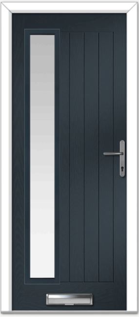 Anthracite Grey Augusta Long Left Farmhouse Composite Door