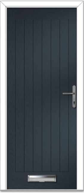 Anthracite Grey Farmhouse Solid Composite Door