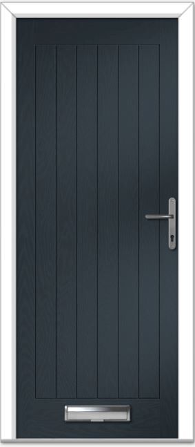 Anthracite Grey Farmhouse Solid Composite Door