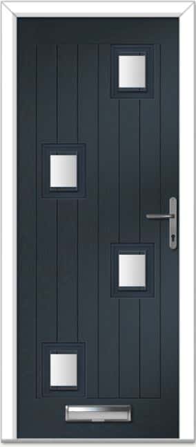 Anthracite Grey Seminole 5 Left Farmhouse Composite Door