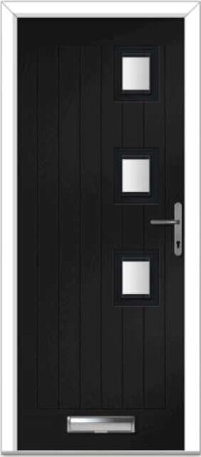 Black Seminole 3 Right Farmhouse Composite Door