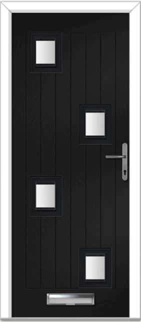 Black Seminole 5 Right Farmhouse Composite Door