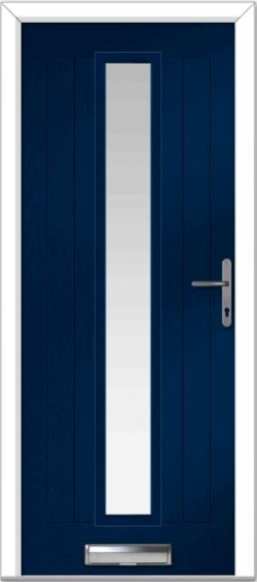 Blue Augusta Long Centre Farmhouse Composite Door