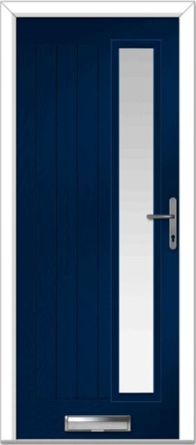 Blue Augusta Long Right Farmhouse Composite Door