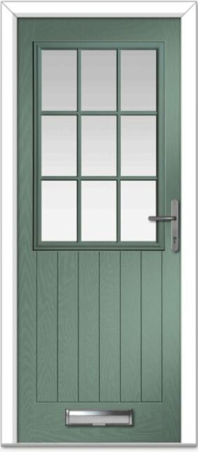 Chartwell Green Lyntham Grid Farmhouse Composite Door