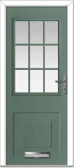 Chartwell Green Tatton Grid Composite Door