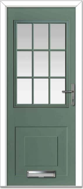 Chartwell Green Tatton Grid Composite Door