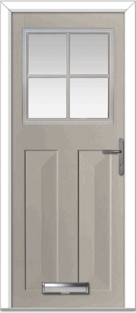 Cream Eaton Grid Composite Door