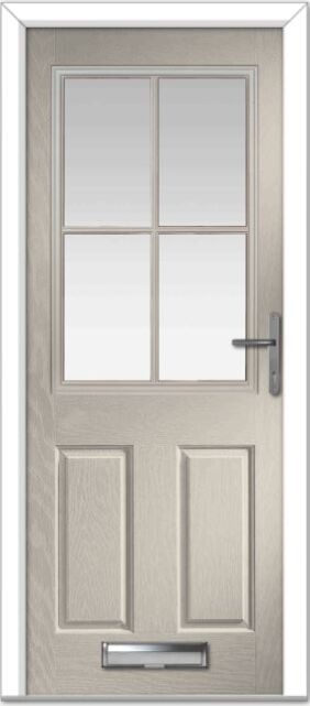 Cream Lyntham 4 Lite Grid Composite Door