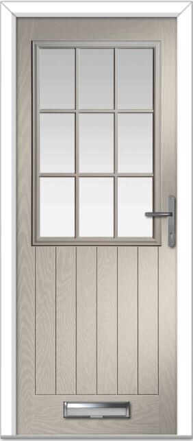 Cream Lyntham Grid Farmhouse Composite Door