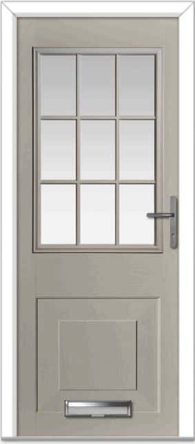 Cream Tatton Grid Composite Door
