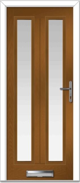 Golden Oak Augusta Long 2 Farmhouse Composite Door