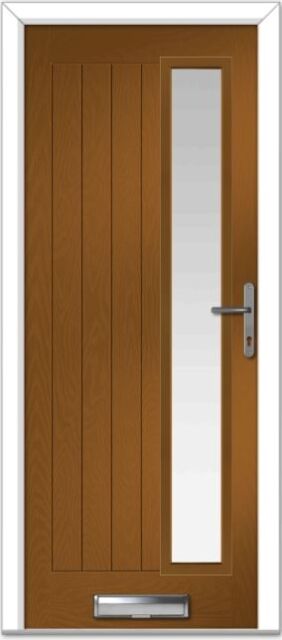 Golden Oak Augusta Long Right Farmhouse Composite Door